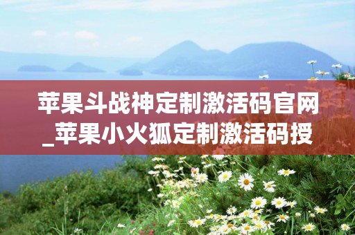 苹果斗战神定制激活码官网_苹果小火狐定制激活码授权